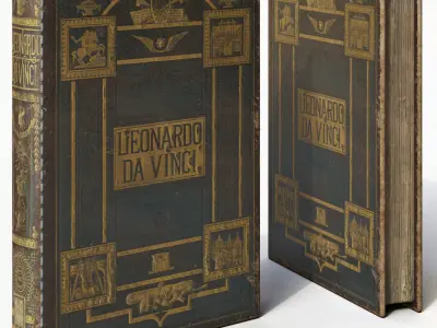 Old Books Low-poly 3D model