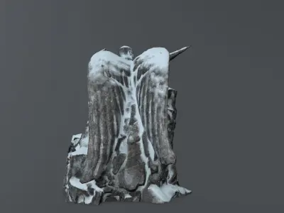 Man statue 1  Low-poly 3D model