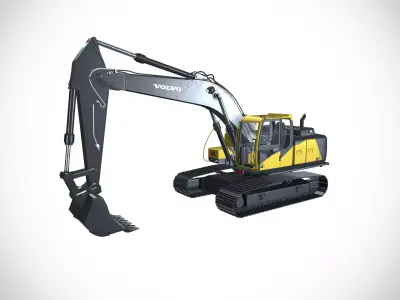 Volvo Tracked Excavator 3D model