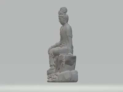 Avalokitesvara Bodhisattva Seated Statue 3D print model