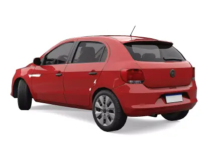 Car Hatch Gol 2016  Low-poly 3D model