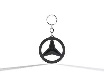 Mercedes Keychain 3D print model