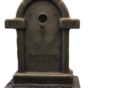 Jack-O-Lantern Gravestone  Halloween 3D model