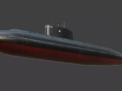 Kilo-636 Class Submarine Low-poly 3D model