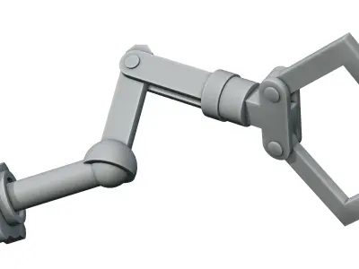 Robot Arm-Mechanical Rigging Free 3D model