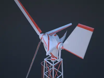 wind turbine Low-poly 3D model