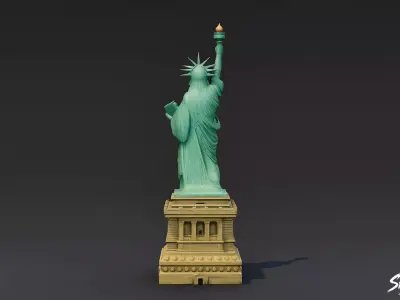 Statue of Liberty Low-poly 3D model