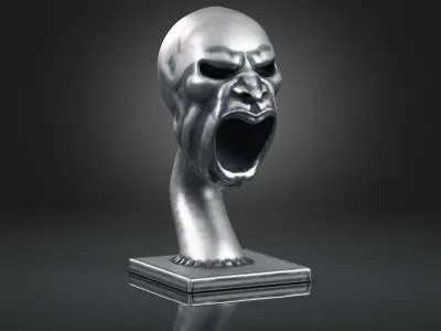 human head modern sculpture 3d print model 81 3D print model