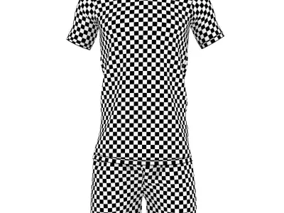 Soccer Full Jersey Set 3D model