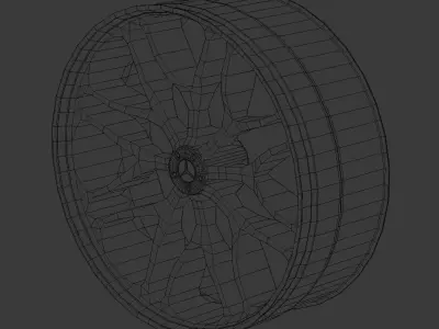 Aluminium car wheel rim 3D model