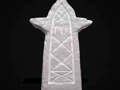 Viking Carved Gravestone  3D print model