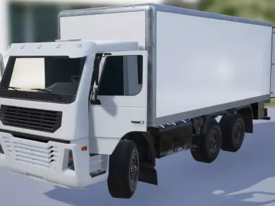 UE4 Truck Vehicle Rigged Low-poly 3D model