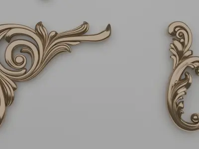 ARCHITECTURAL KITBASH- Ornamental- Carved decor 3D model