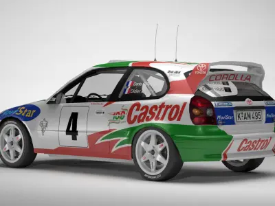 Toyota Corolla WRC Low Poly Low-poly 3D model