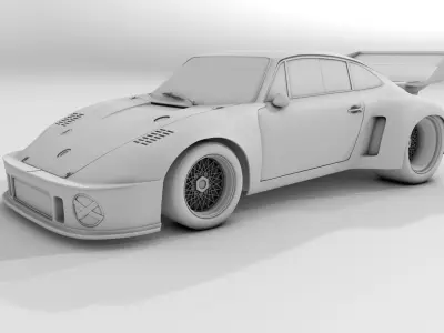 Porsche 935 Baby Le Mans Racing Car  3D model
