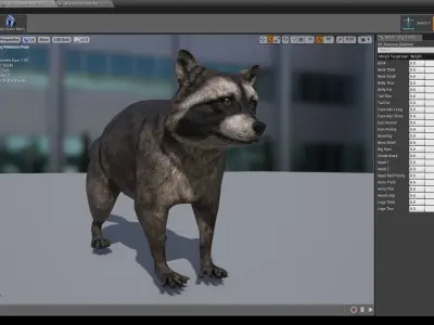 Realistic Raccoon and Red Panda 3D model