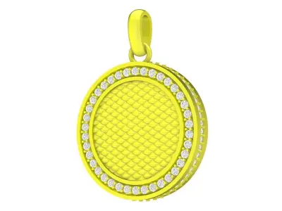 A4745 Luxury Dragon Leather Pattern Pendant 3D print model