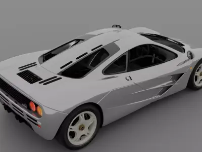McLaren F1 1993 Realistic Game Ready Rigged Ready  Low-poly 3D model