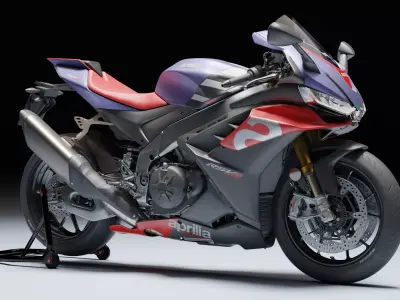 Aprilia RSV4 Factory 2021 Low-poly 3D model