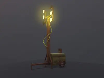 MOBILE LIGHT TOWER 3D model