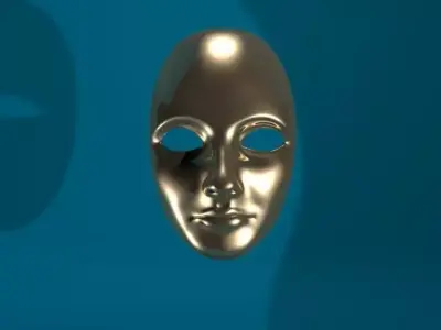 Woman face mask 3D print model