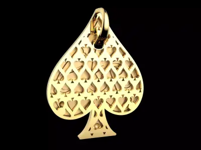 Ace Of Spades Pendant 3D print model