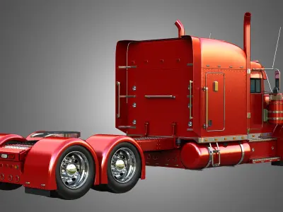 57P Semi Trucks - Custom Semi Trucks  2 in 1 3D Model Collection