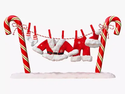 Santa Claus Laundry M1 3D model