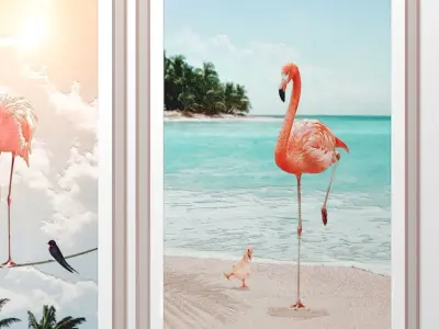 Art Frames 151- Flamingos 3D model