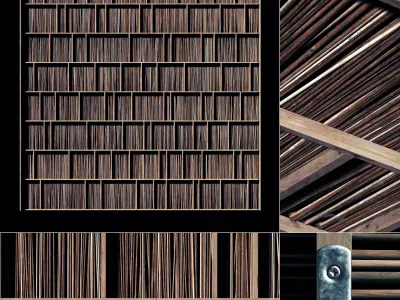 Ceiling straight thin branch n2 3D model