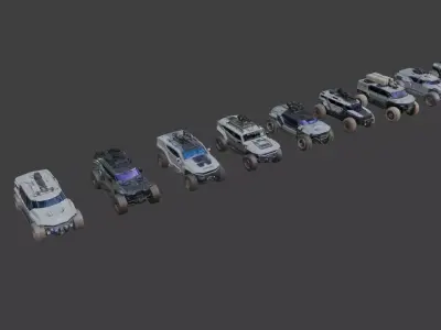 scifi rovers set 1 3D model