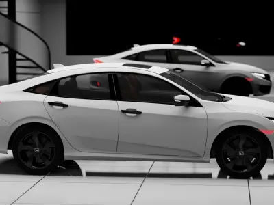 Realistic Honda Civic 2020 3D model