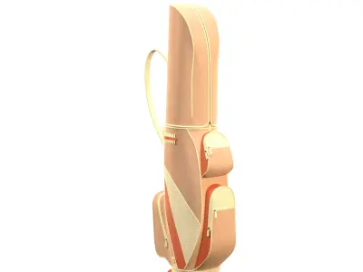 Leather golf bag Low-poly 3D model