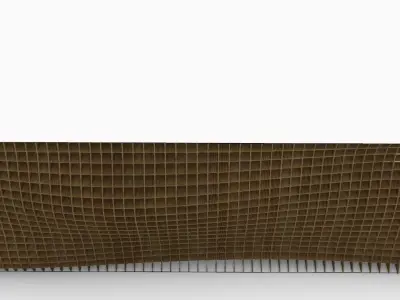 parametric waffle design facade 3D model