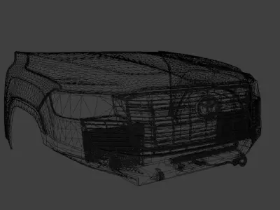 LC300 OFFROAD BUMPER AMAN very detailed 3D model