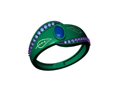 LEAF RING 3D print model