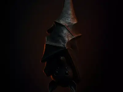 Realistic Hanging Bat - 3D Printable Halloween Decoration 3D print model