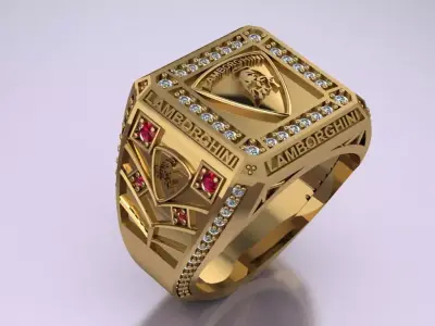 Ring Jewelry model -The V6 Signet for him 3D print model