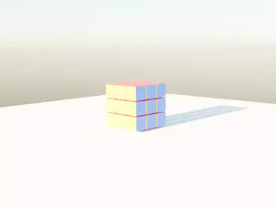 Rubiks cube  Low-poly 3D model