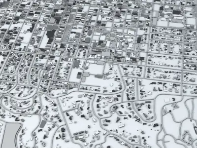 CALTECH University Buildings and Road Network 3D model