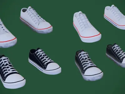 Classic All Star champions 4 diferent textures Low-poly 3D model