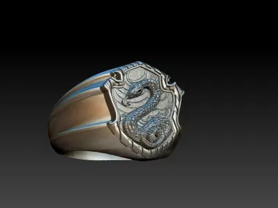 Slytherin House Ring 3D print model