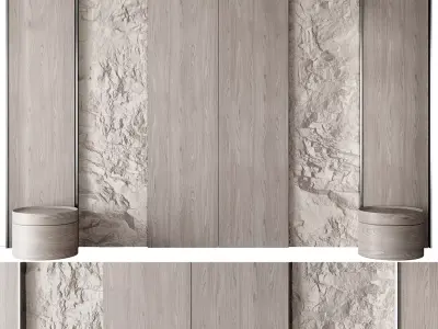 Headboard wall panel 006 3D model