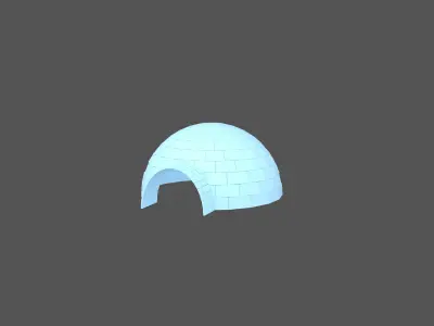 Igloo v1 002 Low-poly 3D model