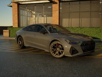 Audi RS7 C8 Low-poly 3D model