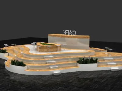 Mall Coffee shop 3D model