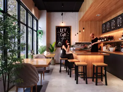 Interior scene  Coffee Shop  3D model