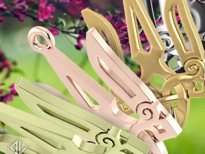 Ukrainian trident 3D print model