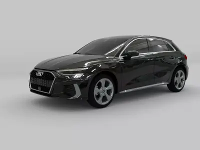 Audi Q3 2022 Low-poly 3D model