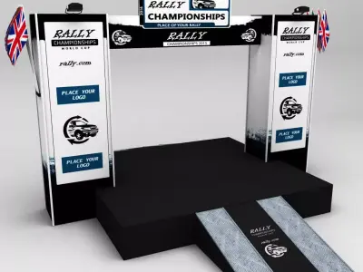 WRC motor sport podium 02 3D model